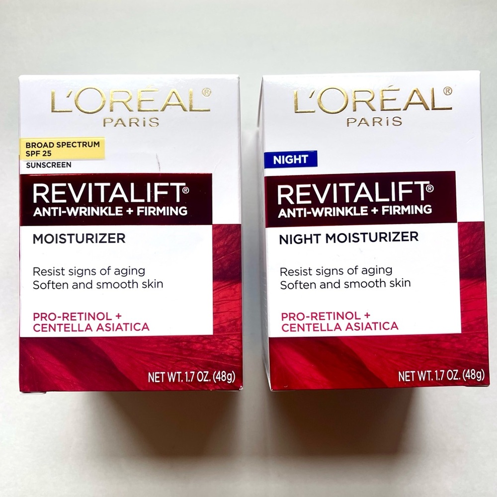 L'Oreal Revitalift Anti-Wrinkle Moisturizer Bundle- Day/Night